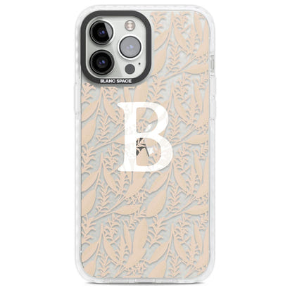 Monogramme personnalisé, motif floral abstrait subtil.