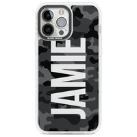 Personalised Black Camo Name Vertical