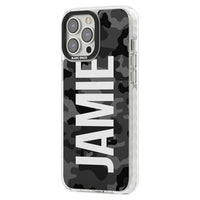 Personalised Black Camo Name Vertical