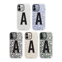 Initiale en gras personnalisée et florale