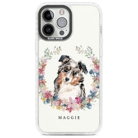 Personalised Australian Shepherd Floral Portrait