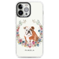 Personalised English Bulldog Floral Portrait