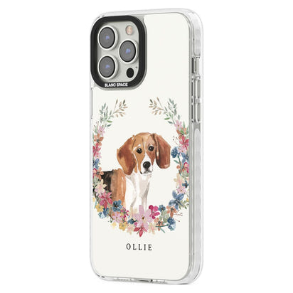 Personalised Beagle Floral Portrait