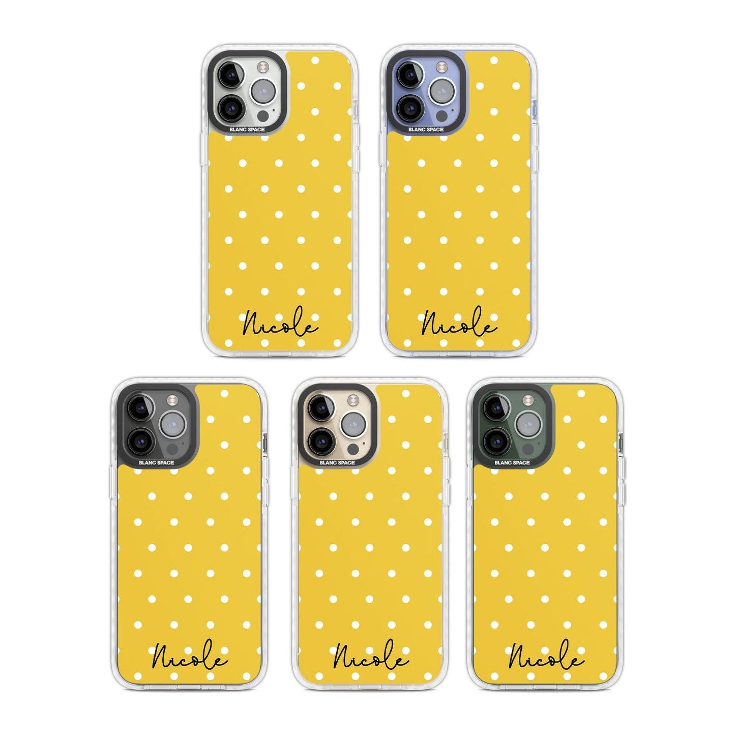 Personalised Yellow Polka Dot