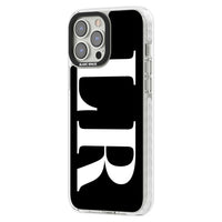 Lettres blanches et noires personnalisées