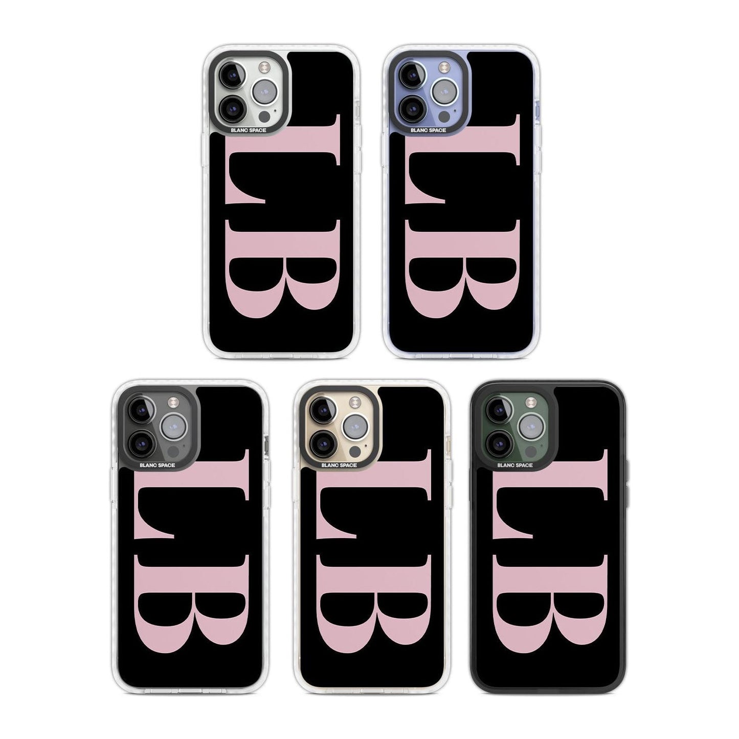 Lettres personnalisées roses et noires vertes