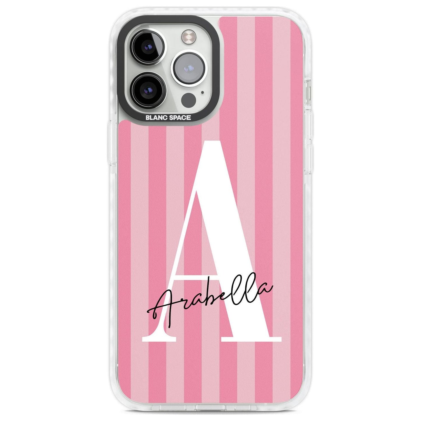 Personalised Pink Stripes Initial