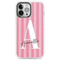 Personalised Pink Stripes Initial