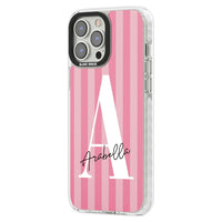 Personalised Pink Stripes Initial
