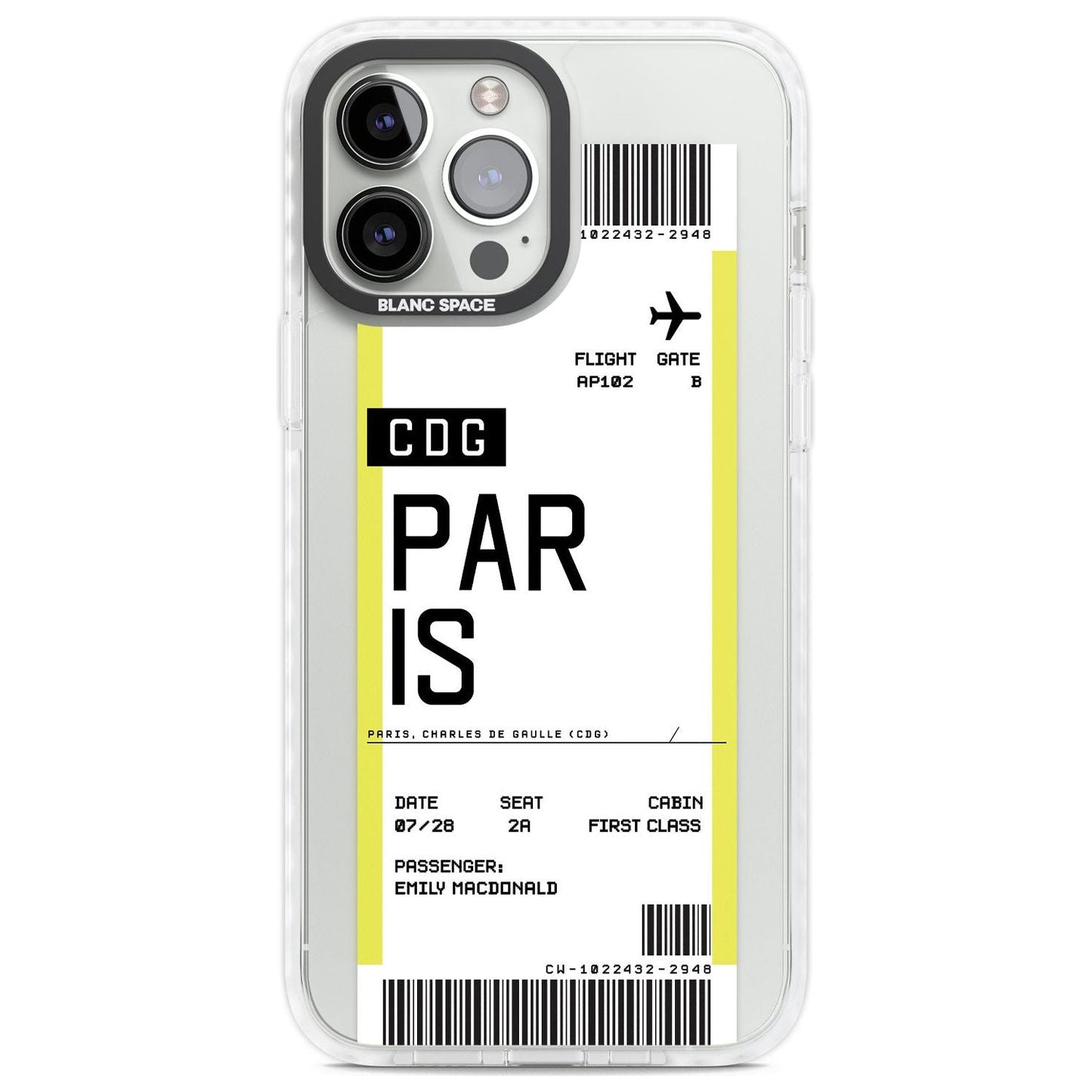 Personalised Paris Boarding Pass