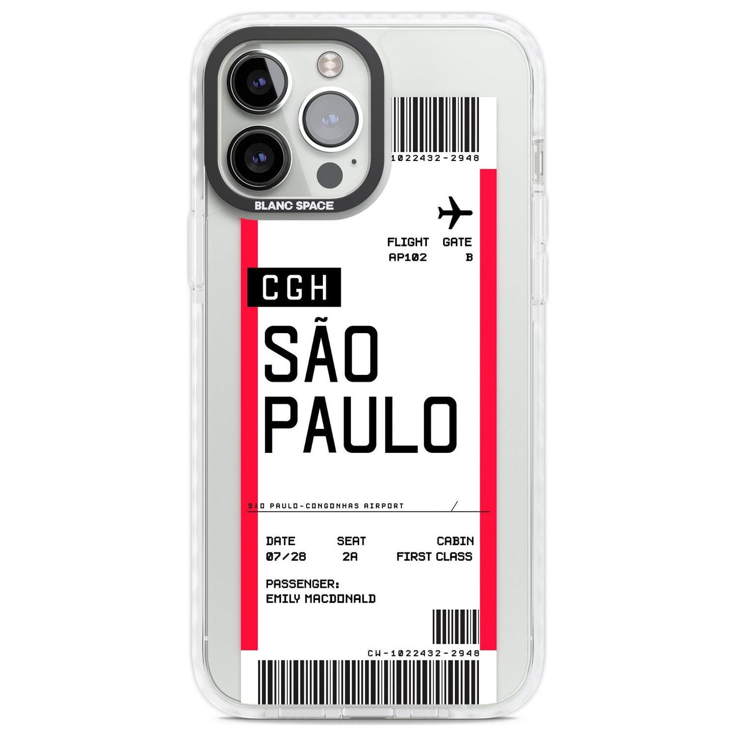 Personalisierte Bordkarte für São Paulo