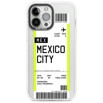 Carte d'embarquement personnalisée pour Mexico