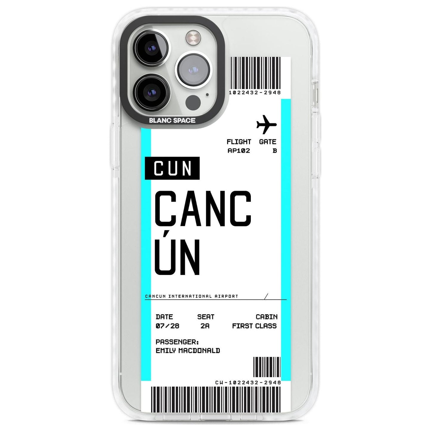 Personalised Cancún Boarding Pass