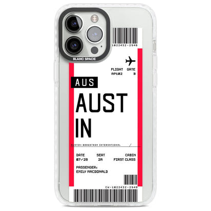 Personalised Austin Boarding Pass