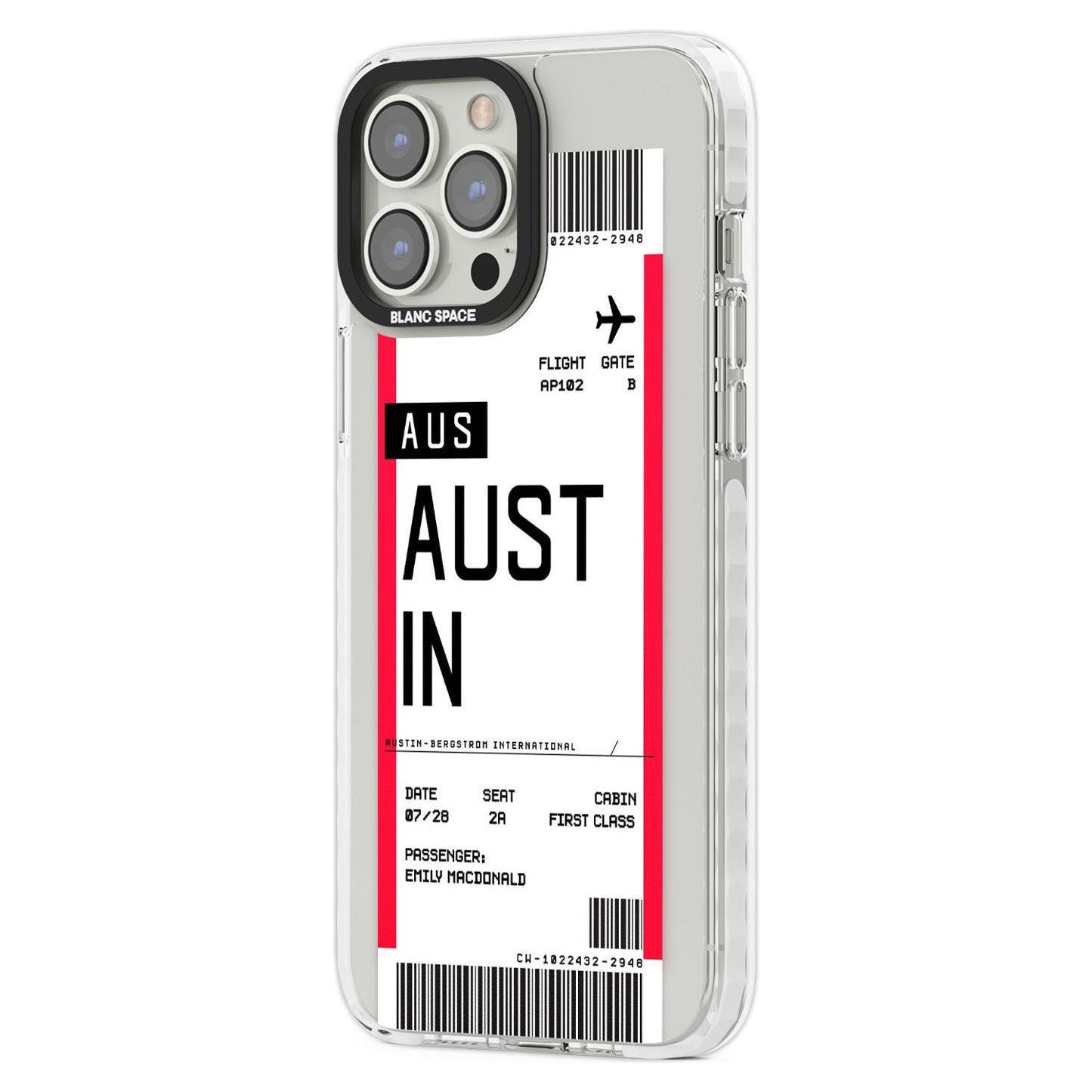 Personalised Austin Boarding Pass