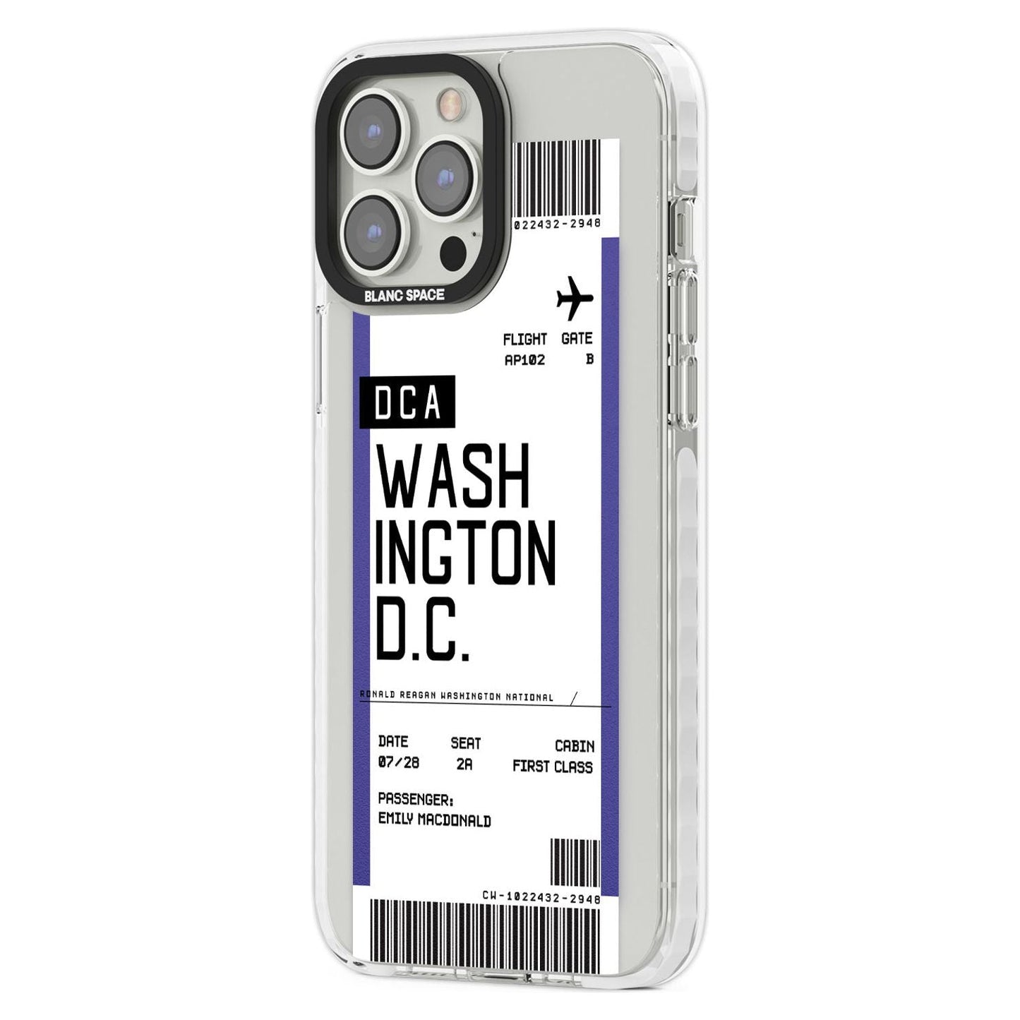 Personalised Washington D.C. Boarding Pass