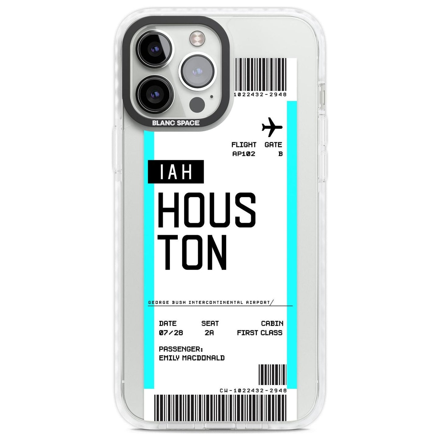 Personalised Houston Boarding Pass