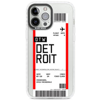 Carte d'embarquement personnalisée pour Détroit