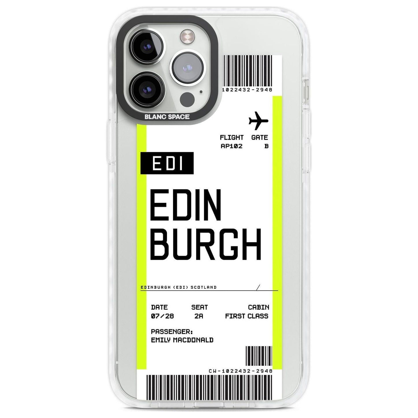Personalised Edinburgh Boarding Pass