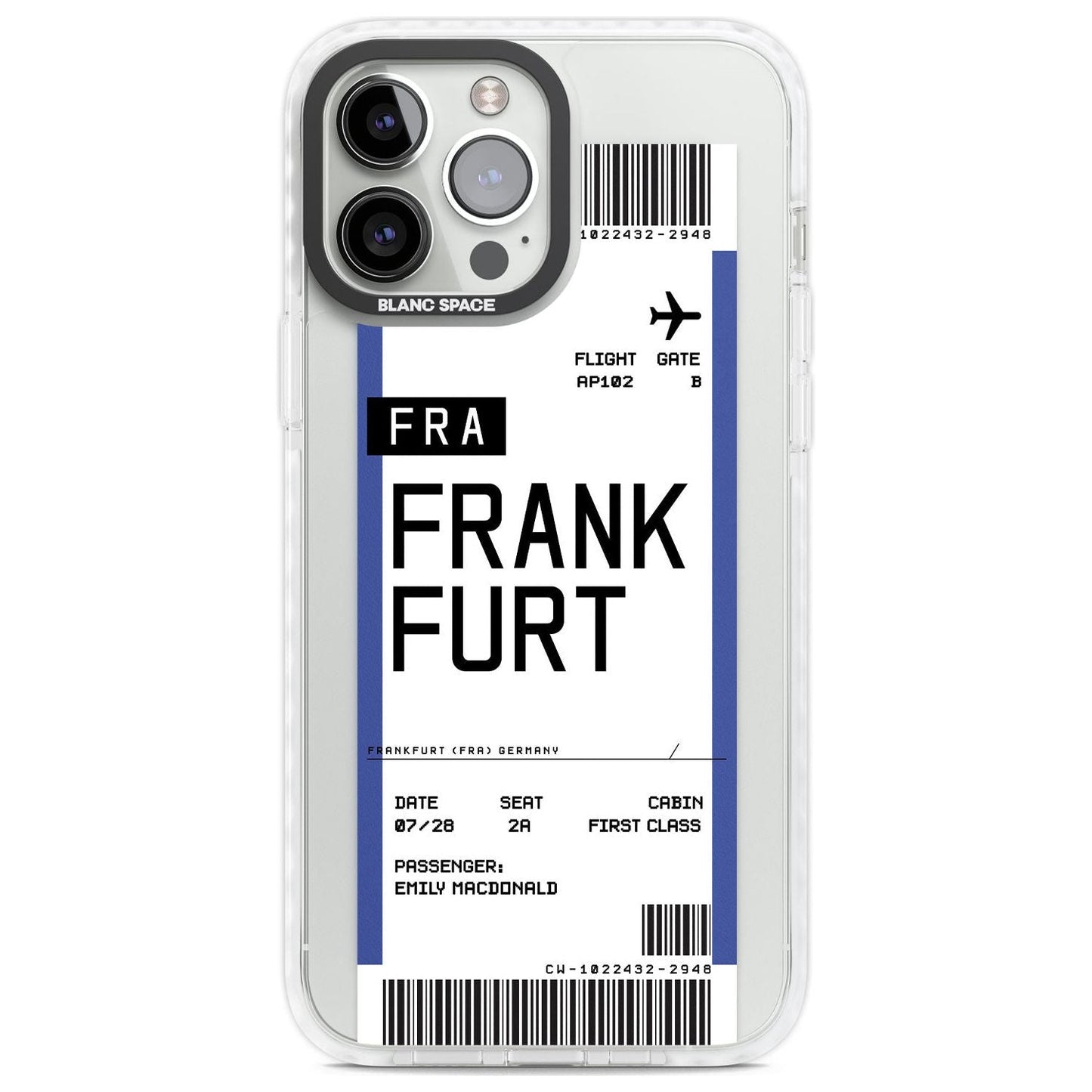 Personalised Frankfurt Boarding Pass