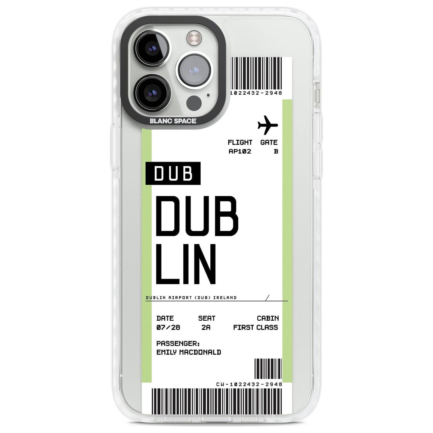 Personalised Dublin Boarding Pass
