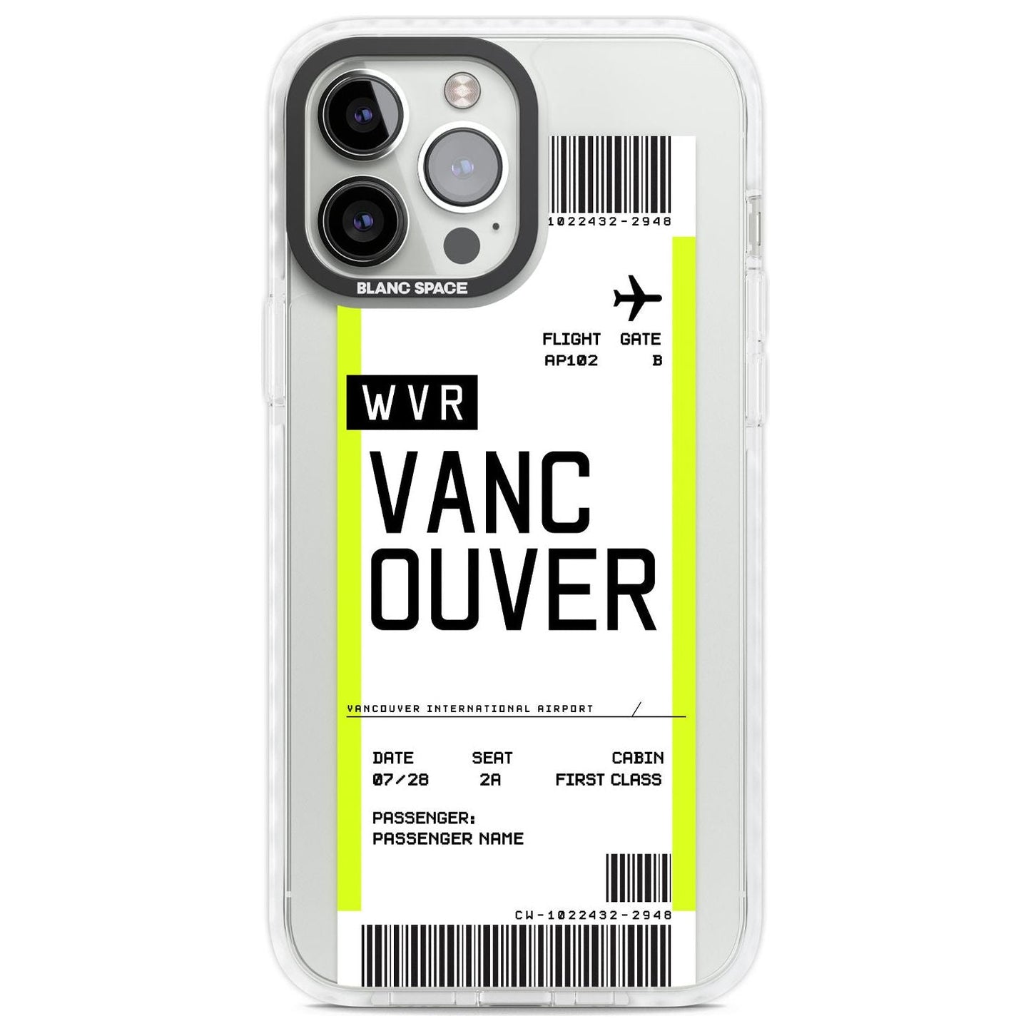 Personalised Vancouver Boarding Pass