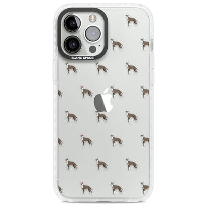 Motif de chien whippet transparent