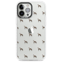 Motif de chien whippet transparent