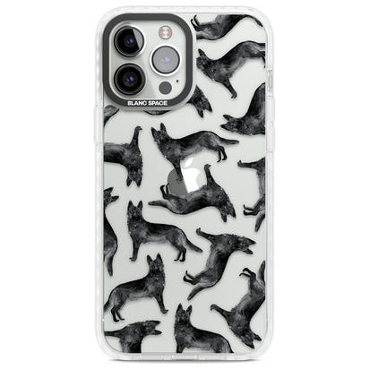 German Shepherd Pattern Black