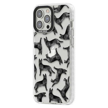 German Shepherd Pattern Black