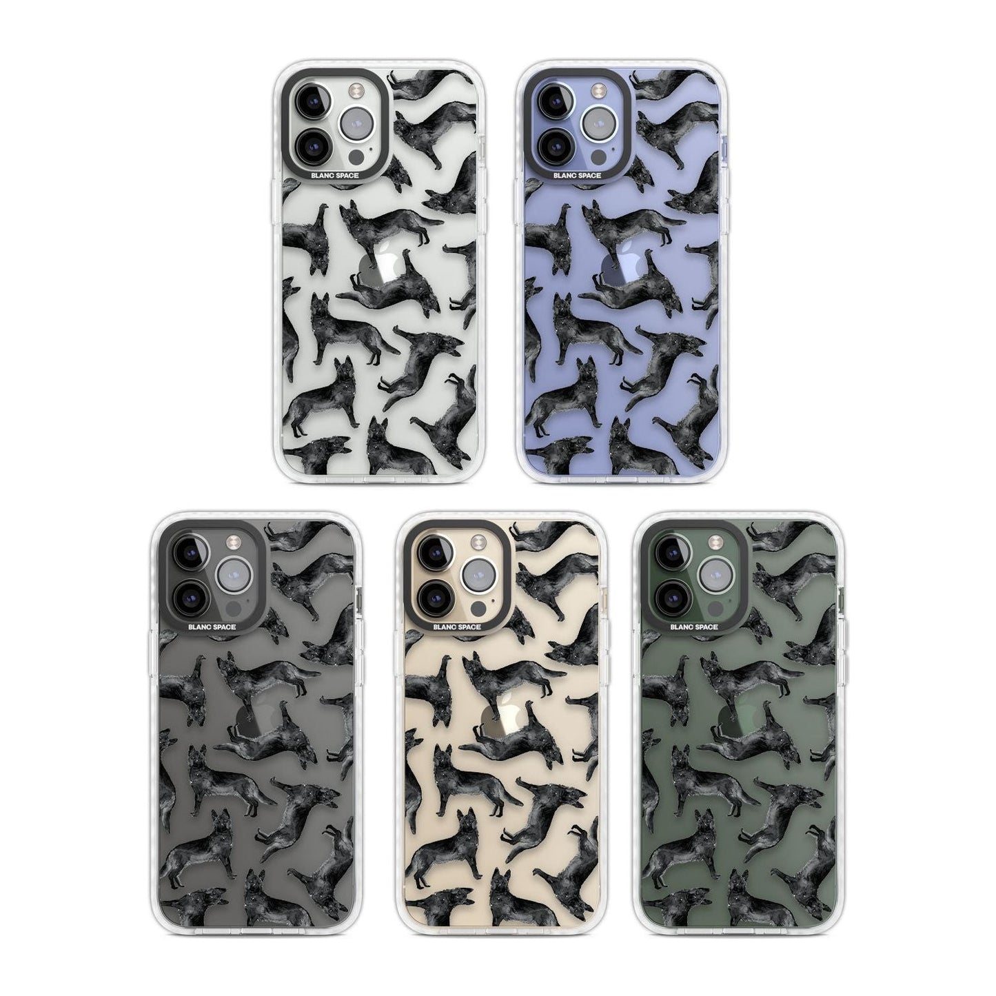 German Shepherd Pattern Black