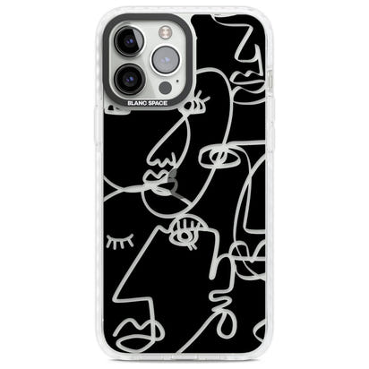 Abstract Line Art Clear Black