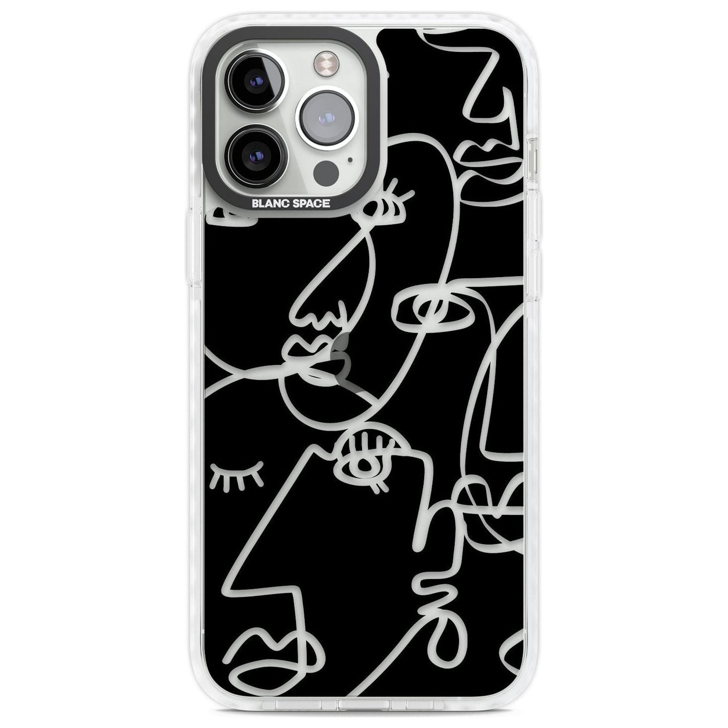 Abstract Line Art Clear Black