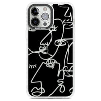 Abstract Line Art Clear Black