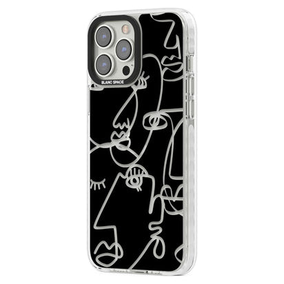 Abstract Line Art Clear Black