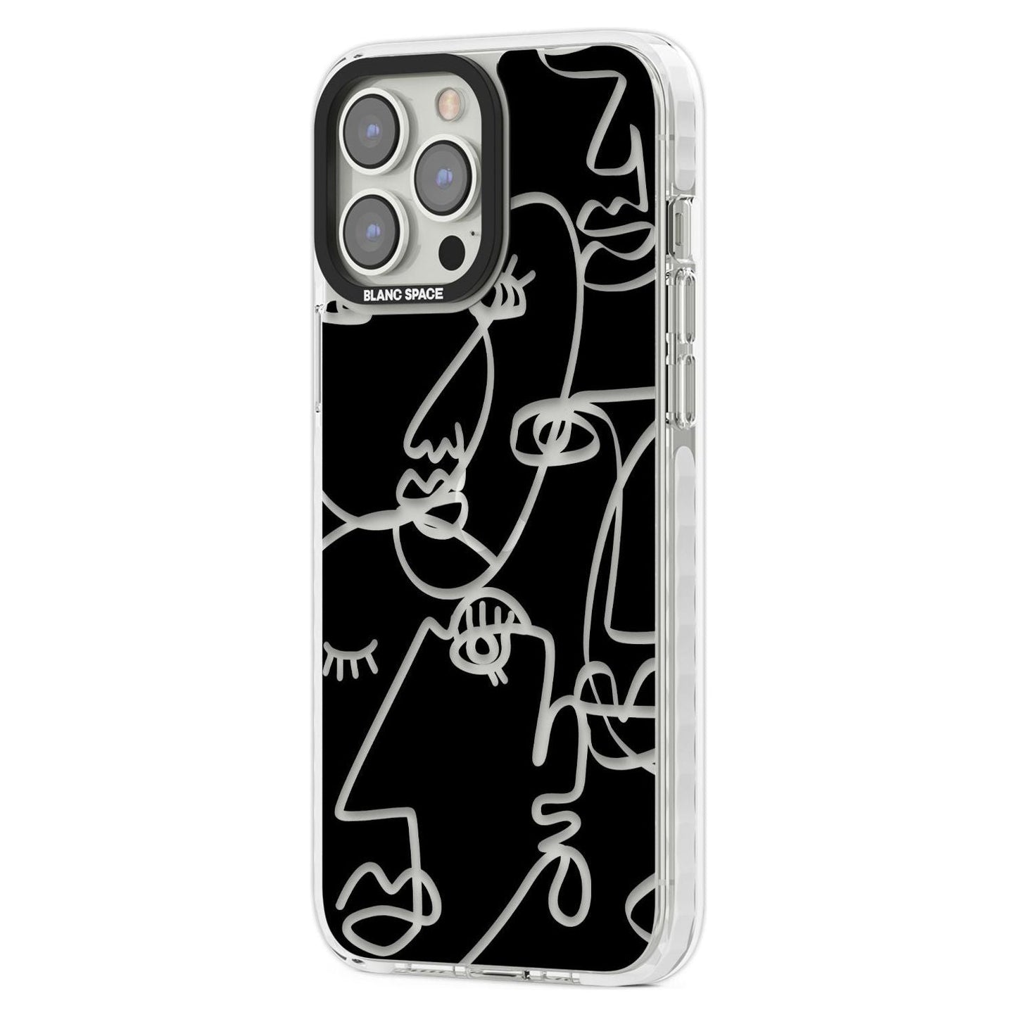 Abstract Line Art Clear Black