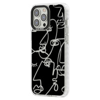 Abstract Line Art Clear Black