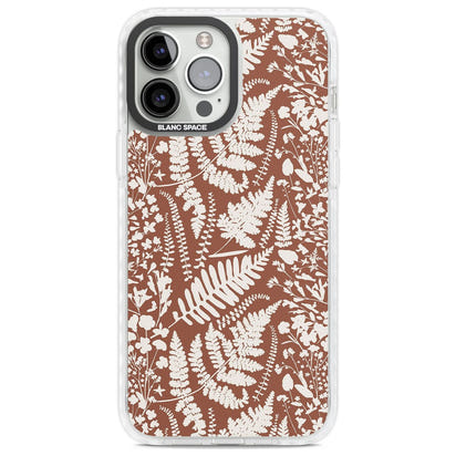 Fleurs sauvages et fougères sur terre cuite