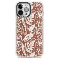 Fleurs sauvages et fougères sur terre cuite