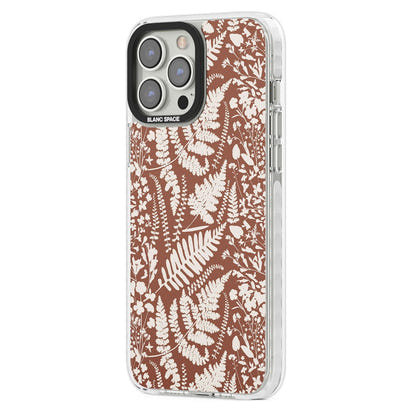 Fleurs sauvages et fougères sur terre cuite