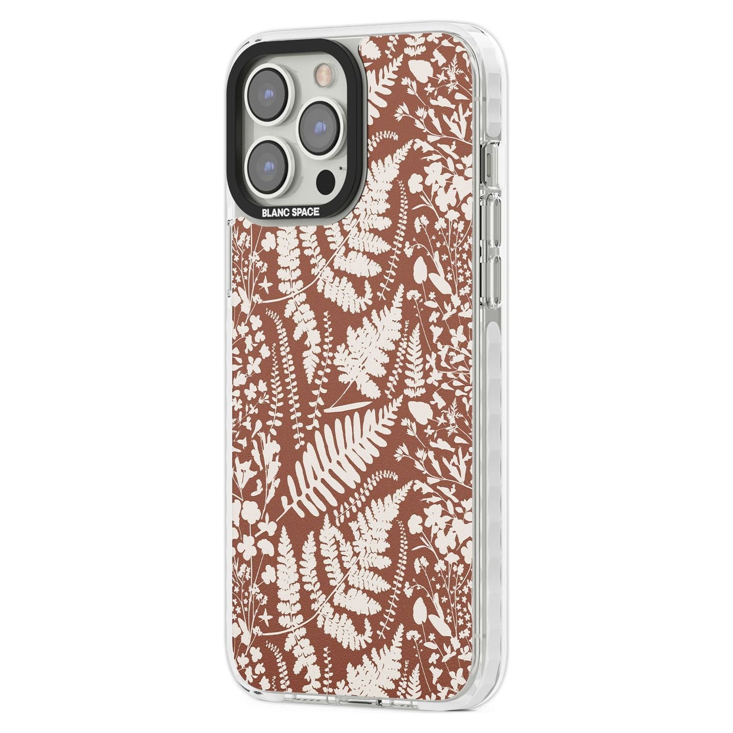 Fleurs sauvages et fougères sur terre cuite