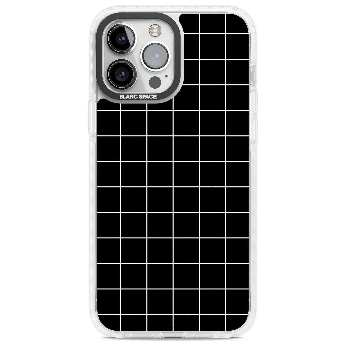 Minimalist Grid Pattern Black