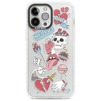 Autocollants Crâne et Fleurs