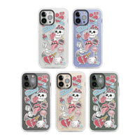 Autocollants Crâne et Fleurs