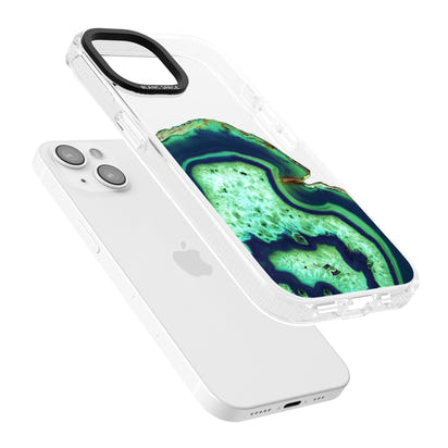 Tranche d'agate émeraude