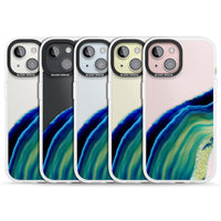 Grüne und blaue Smaragd-Geode