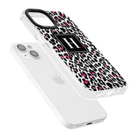 Personalised Clear Pink Leopard Monogram