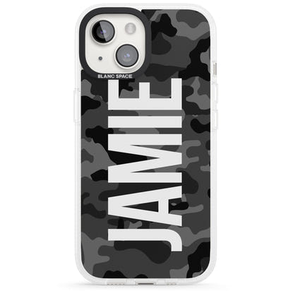 Personalised Black Camo Name Vertical