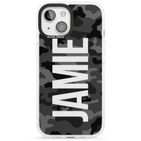 Personalised Black Camo Name Vertical