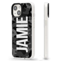 Personalised Black Camo Name Vertical